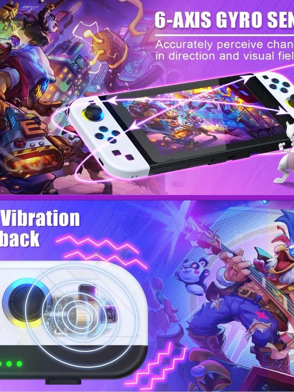 Joypad with LED Light for Nintendo Switch
